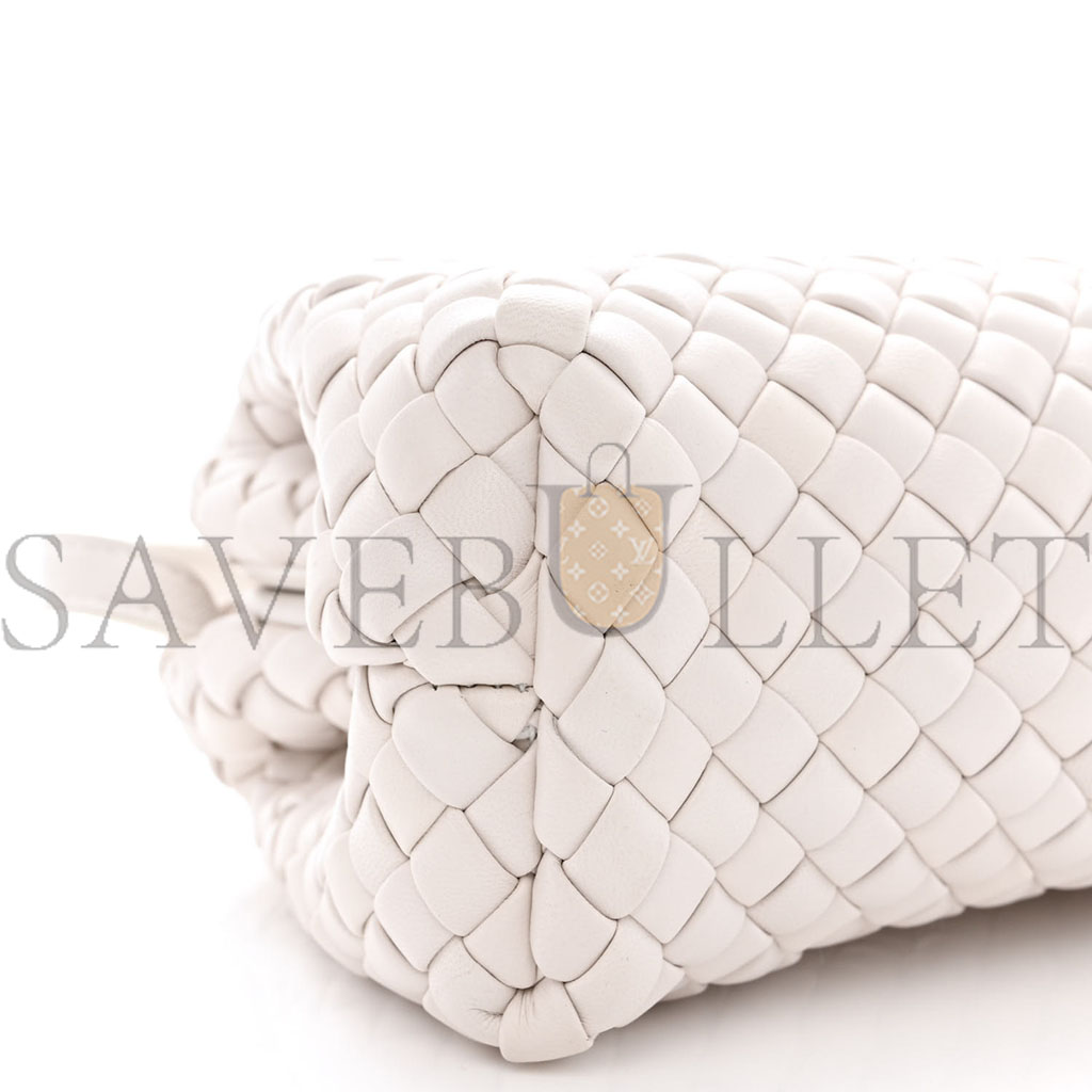 bo*te*ga Ve*ne*ta nappa intrecciato mini top handle shoulder bag chalk (22*17*9cm)